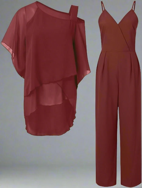 WW | Luxus Chiffon Satz Für Damen Elegantes Satz Für Festliche Abende