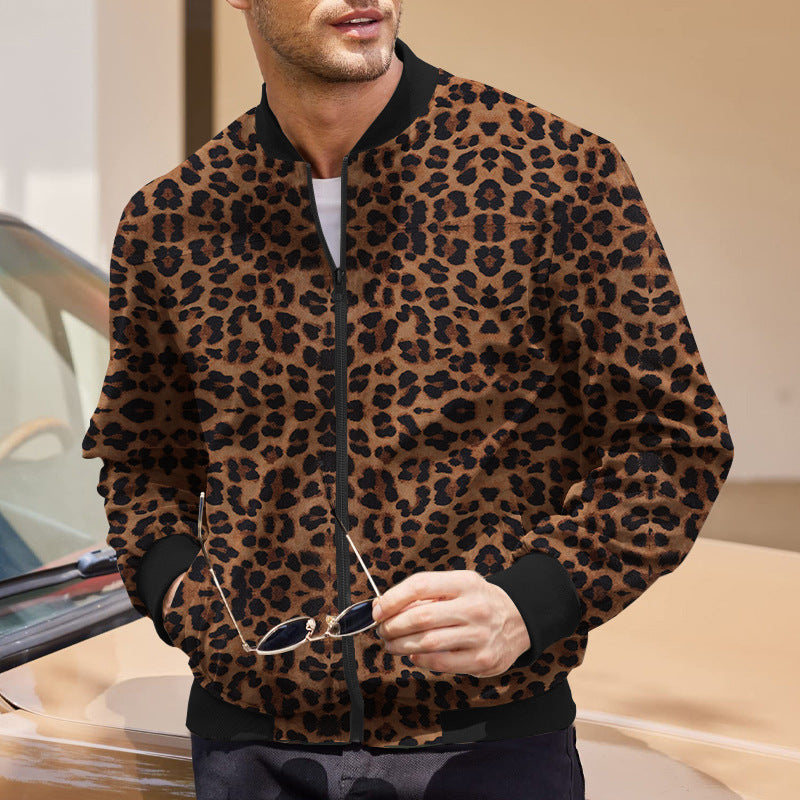 WW | Elegante Männerjacke Mit Leopardenmuster