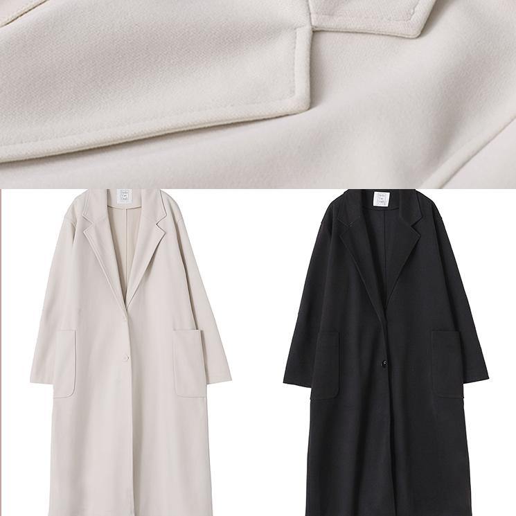 WW | Long Jackets Coats nude With Notch Collar Waist Belt Wool Coat Women