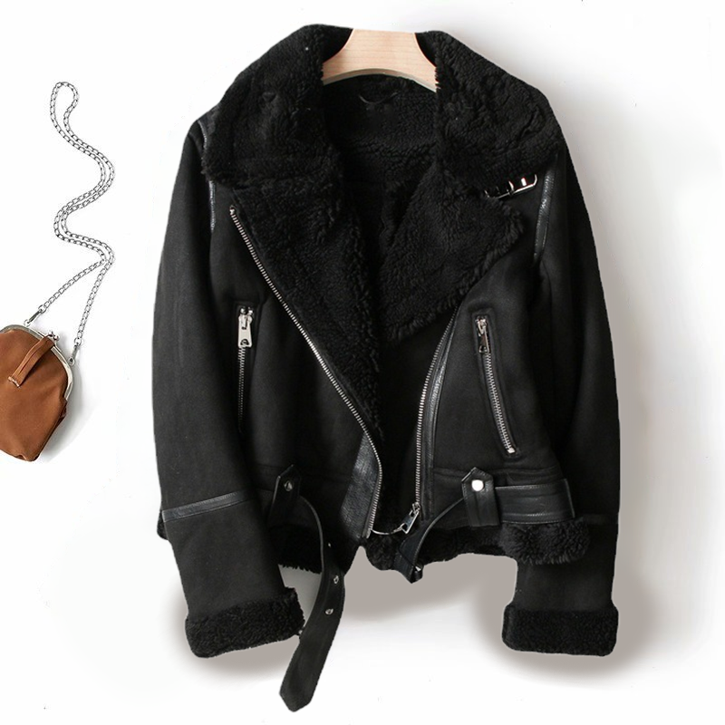 WW | Sherpa-Kunstleder-Bomberjacke