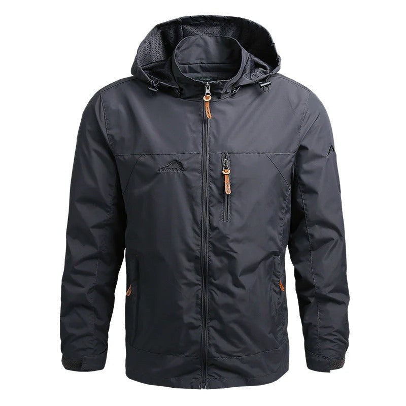 WW | Elegant Hooded Softshell Jacket for Men - Perfect for Autumn/Winter Outdoor Activities