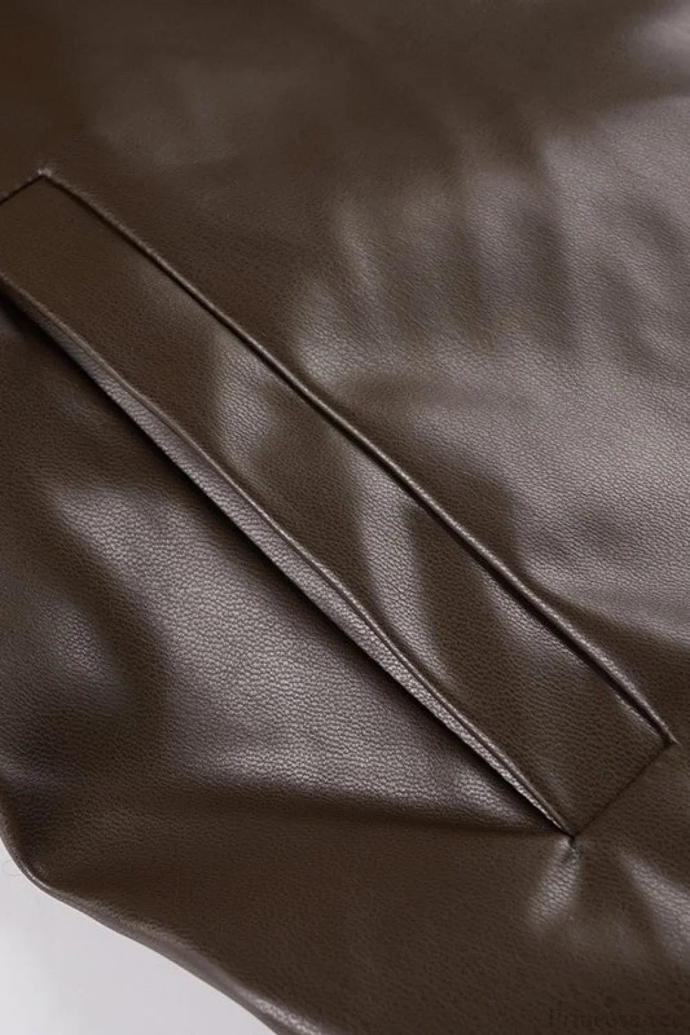 WW | Fleece Collar Leather Panel Jacket