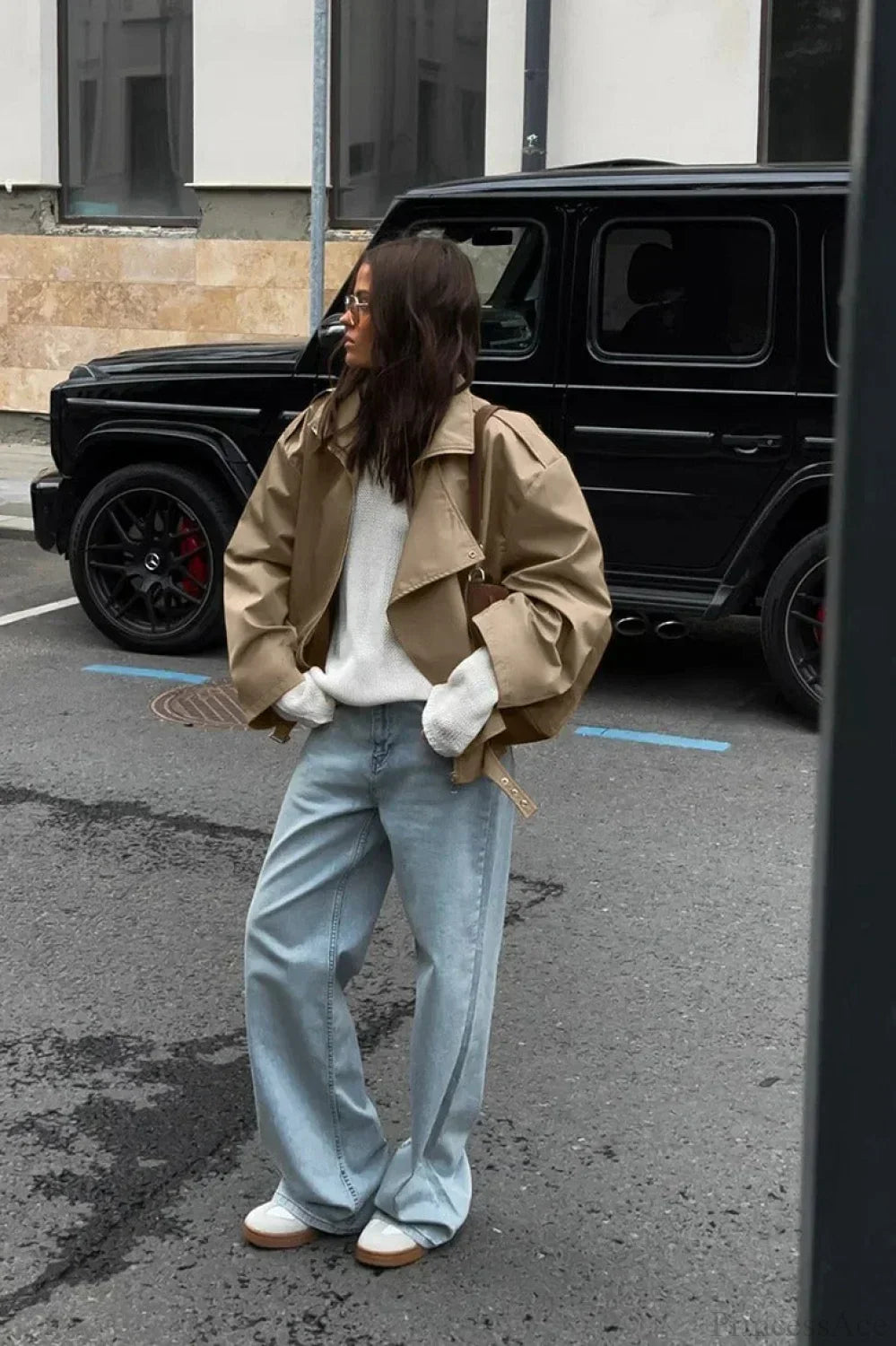 WW | Khaki Lapel Trench Casual Jacket
