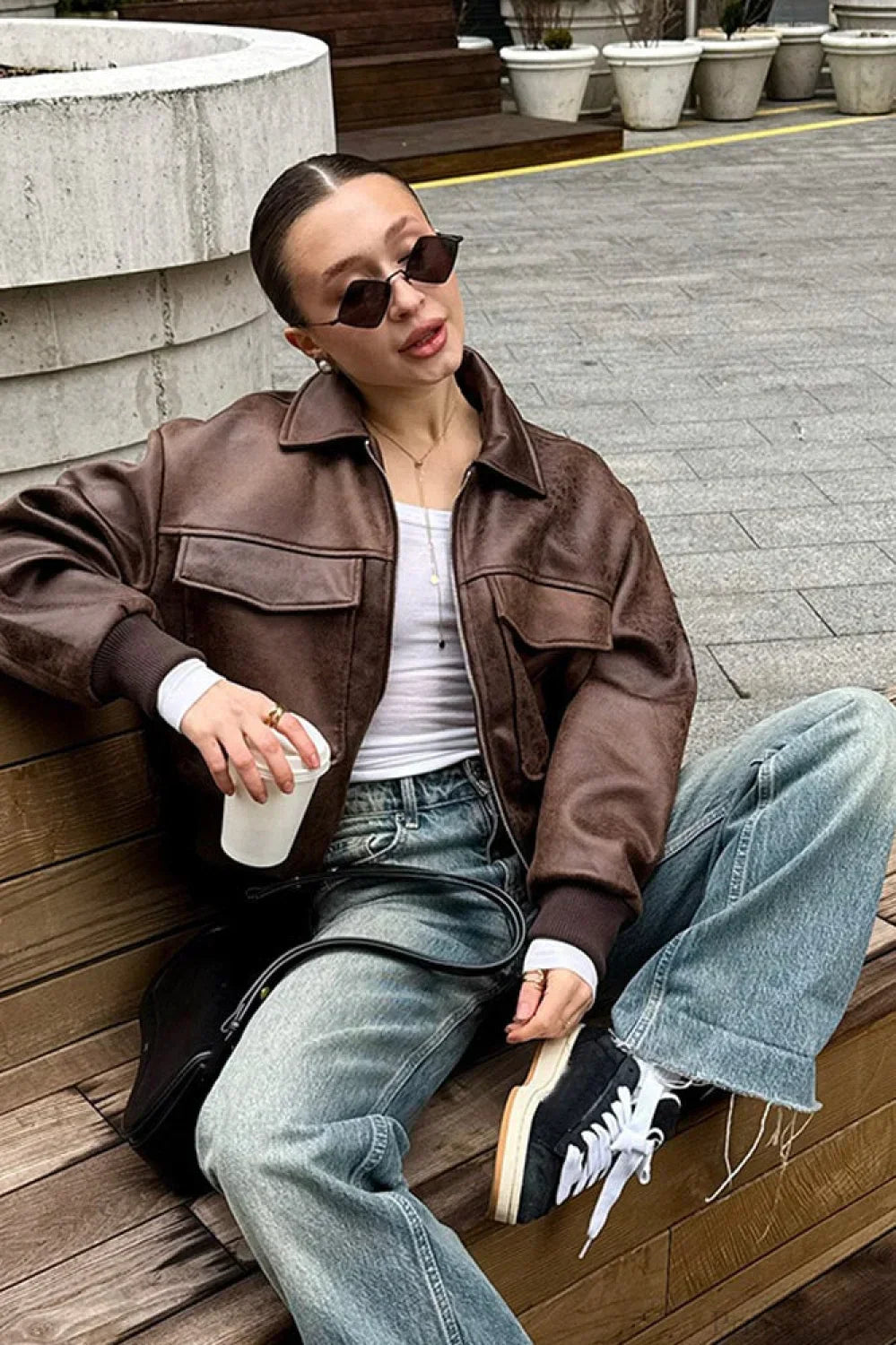 WW | Maillard Bomber Reversible Leather Jacket