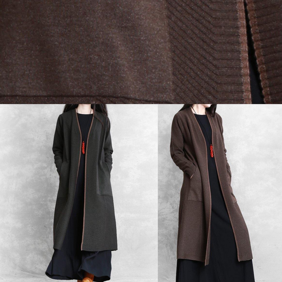 WW | Oversize-Maxi-Mantel dumpfes Grün Taschen Mäntel