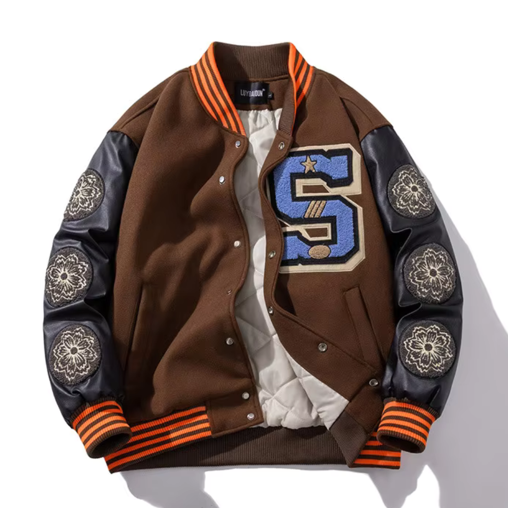 WW | Embroidered Patchwork Bomber Jacket