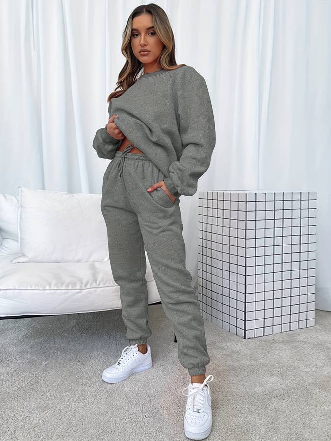 WW | Women's Sweat Set - Oversized Pink Hoodie & Joggers for Lounge & Street Style