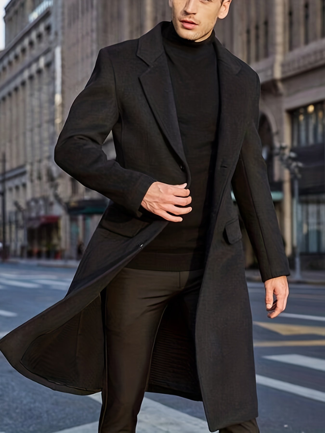 WW | Retro Trench Winter Jacket for Men - Perfect for Outdoor Activities