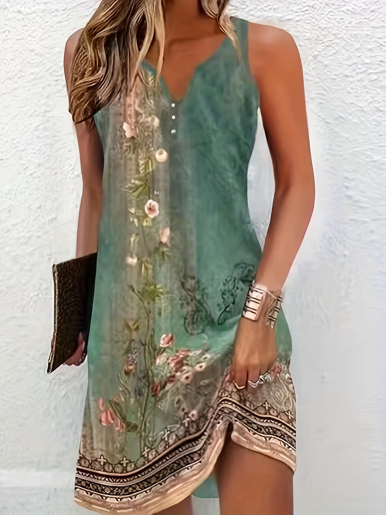 Floral V-neck dress
