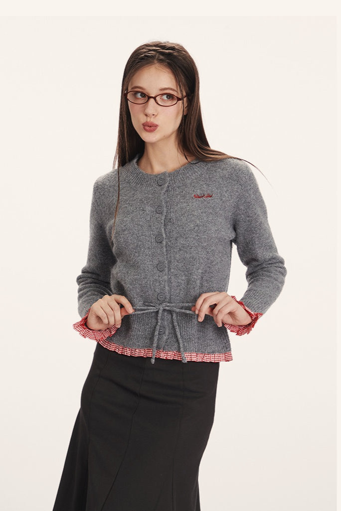 WW | Slim-fit knit cardigan with inset design