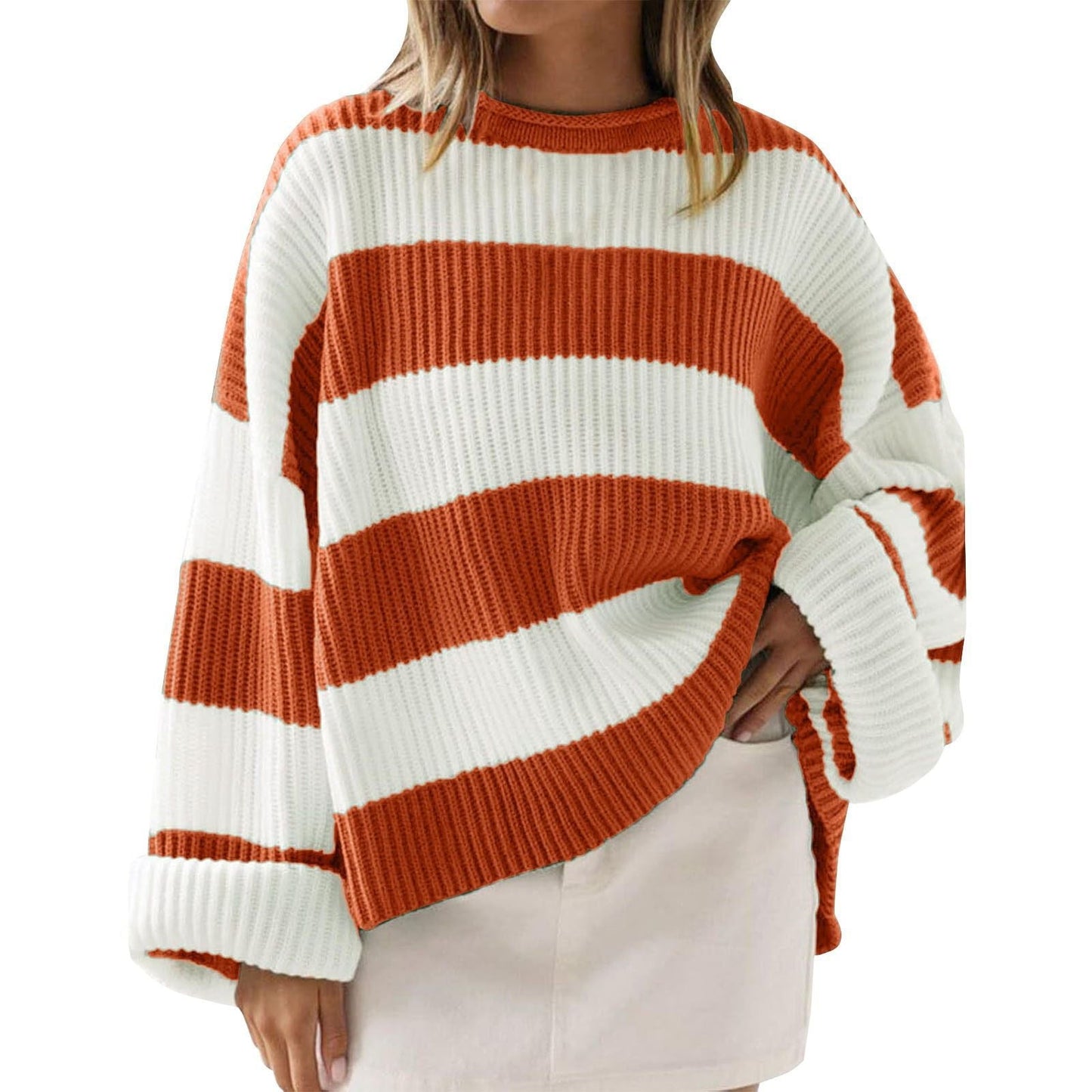 WW | Lässiger gestreifter Pullover für Damen