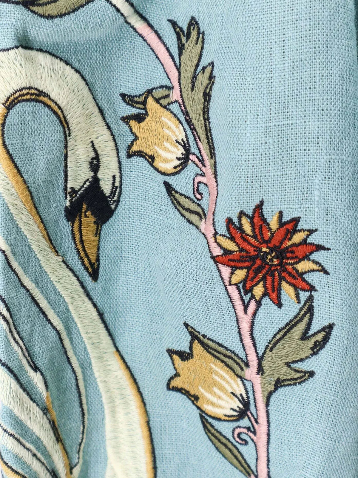 Katrielle | Sky blue embroidered dress