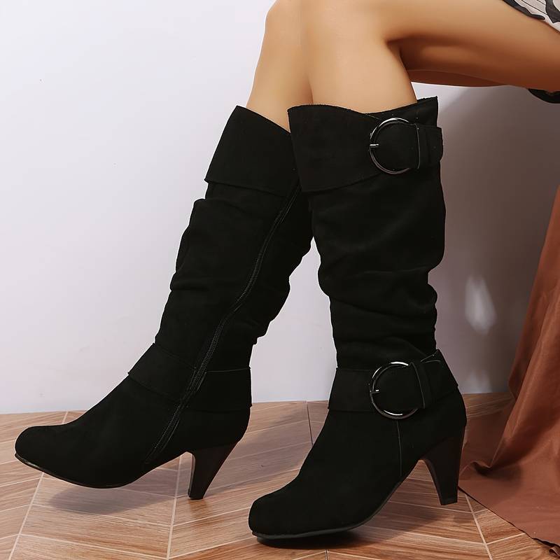 WW | Wildlederstiefel Mit Schnalle