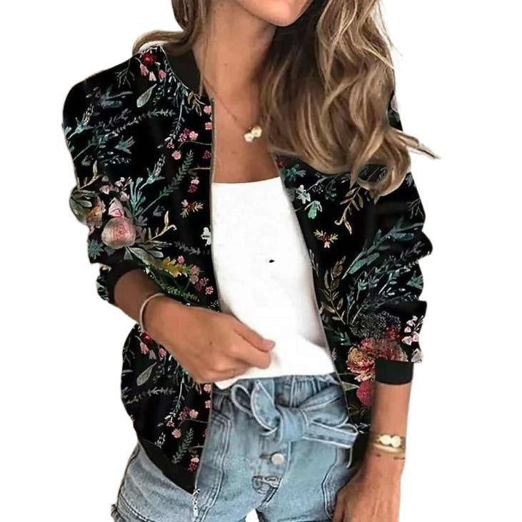 WW | Kurzjacke mit Reißverschluss im lässigen Druckdesign