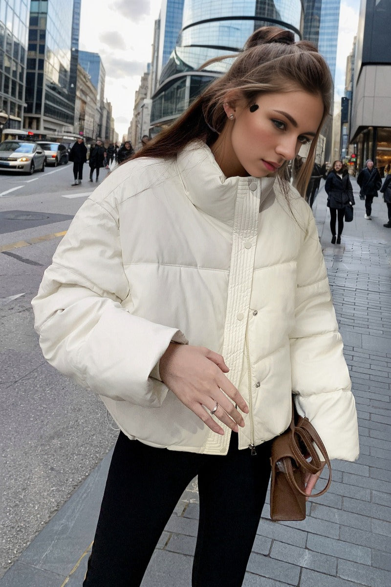 WW | Faux Leather Insulated Puffer Jacket