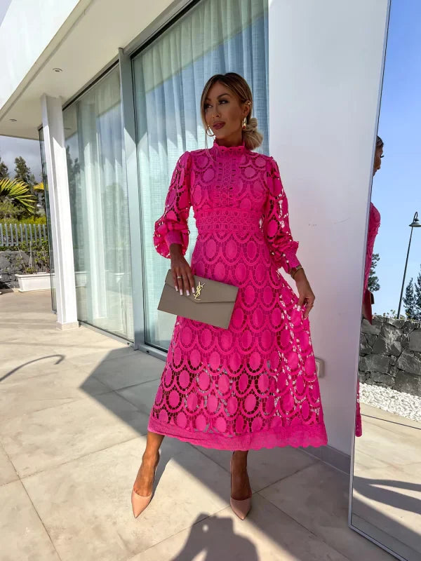 Icelynn™ | Timeless Lace Midi Dress