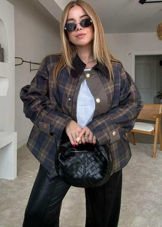 WW | Karierte Übergrößenjacke