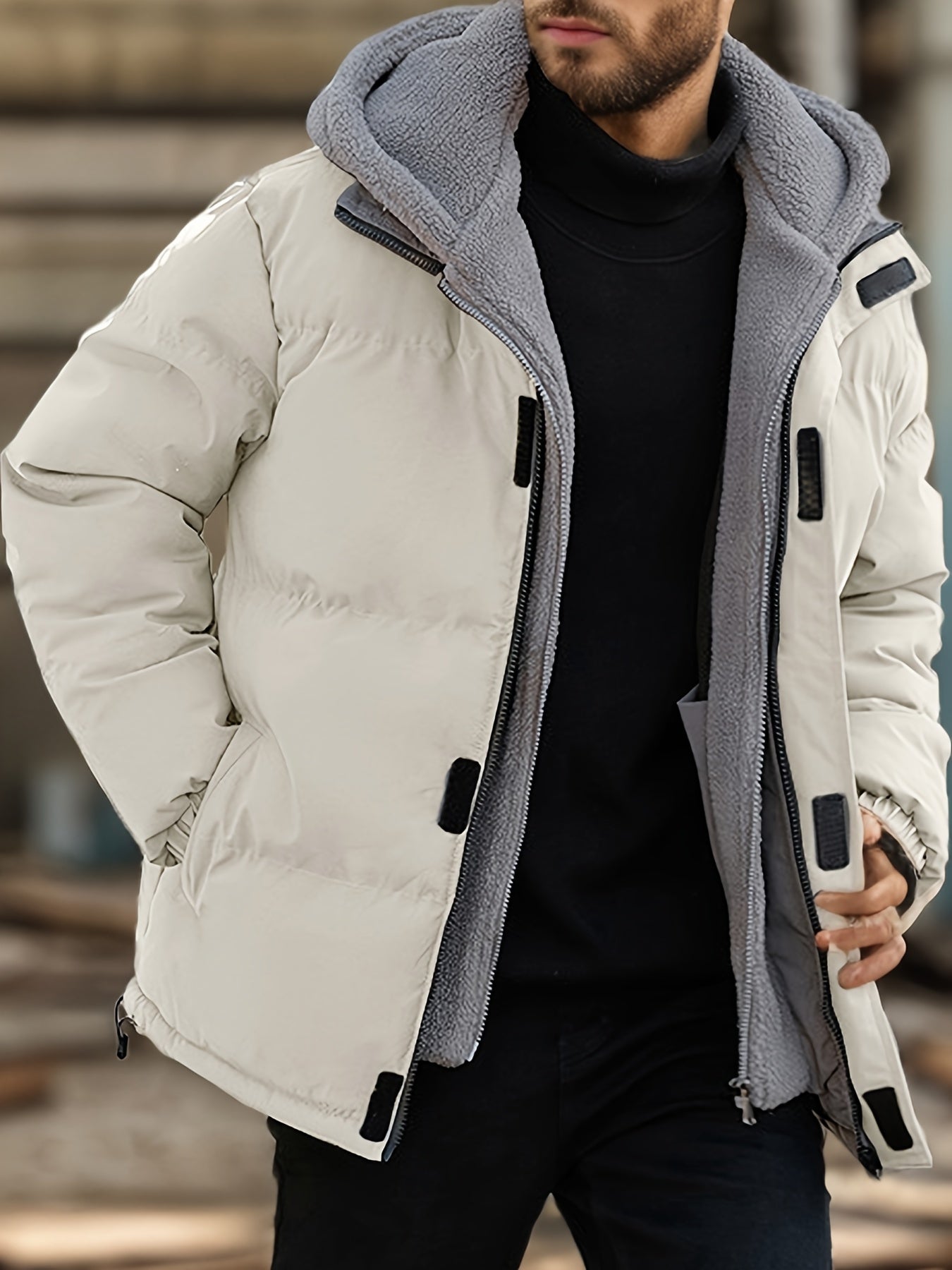 WW | Casual Warm Padded Men's Winter Jacket - Ideal for Winter