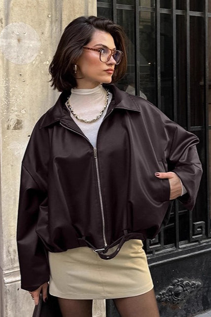 WW | Retro Biker Lederjacke