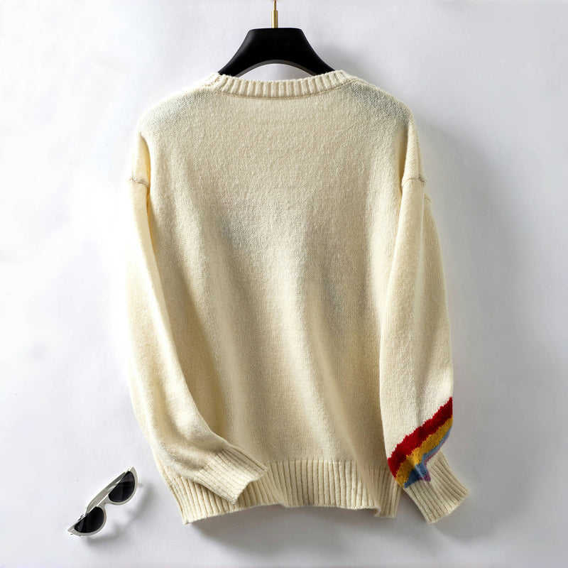 WW | Regenbogen Strickpullover