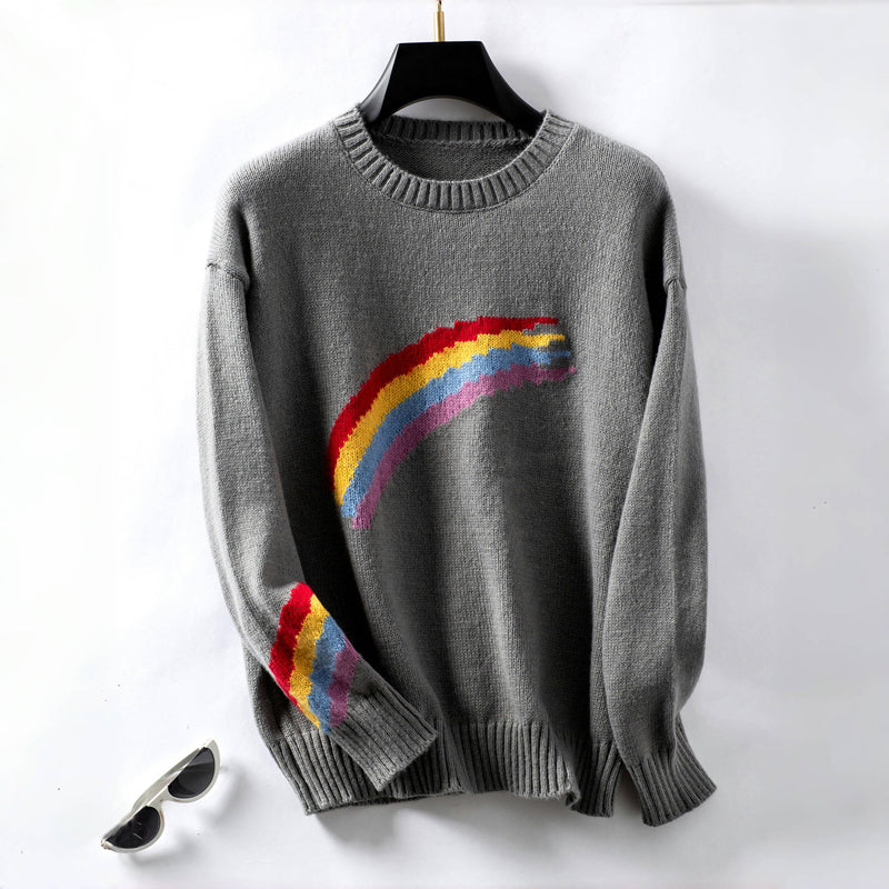 WW | Regenbogen Strickpullover