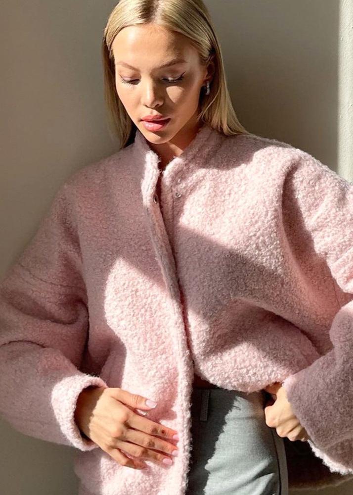 WW | Rosa Drop Shoulder Stehkragenjacke
