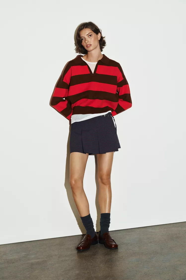WW | Gestreiftes Strick-Polo