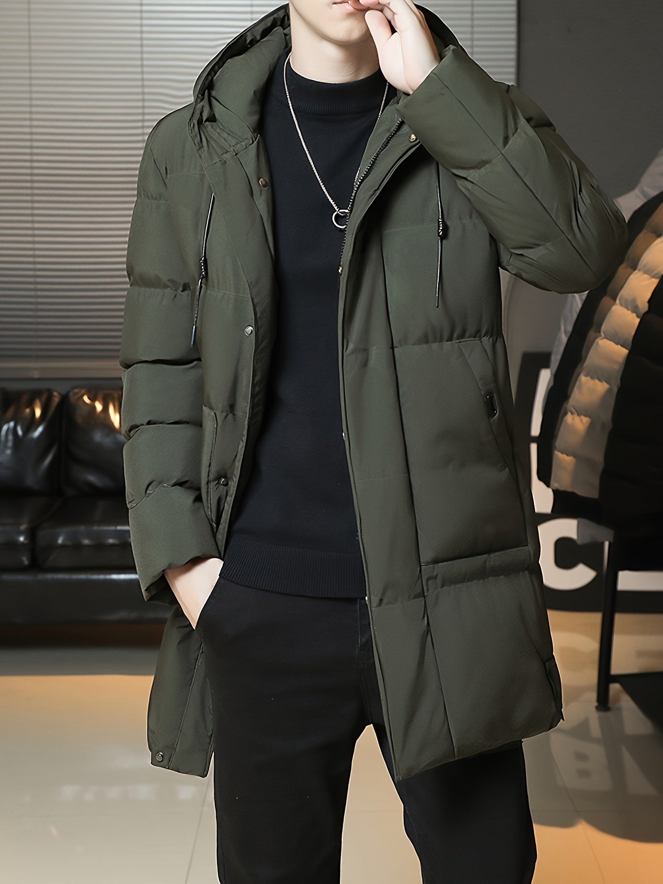 WW | Men's Hooded Zip Padded Winter Jacket - Perfect for Outdoor Activities