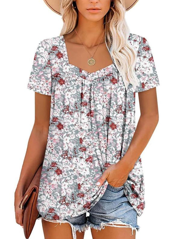 SOREYA™ | Airy Top with Garden Print