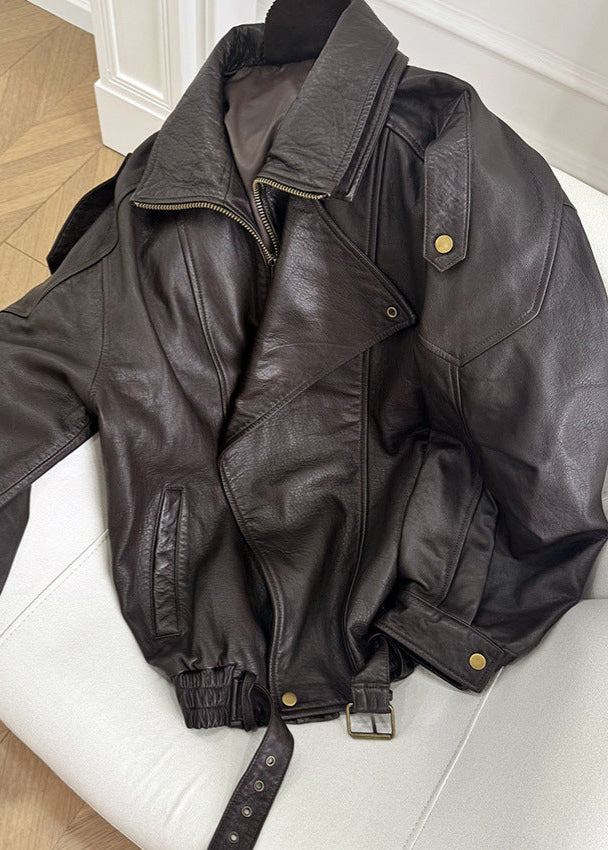 WW | Leder Bikerjacke – Vintage-inspiriertes Statement