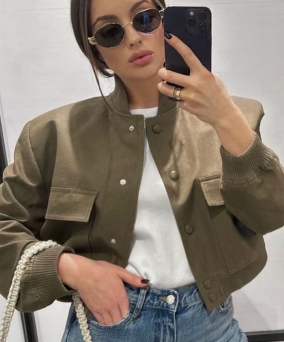 WW | Bomberjacke - Minimalistisches Design - Leichte Schicht - Streetwear-Essential