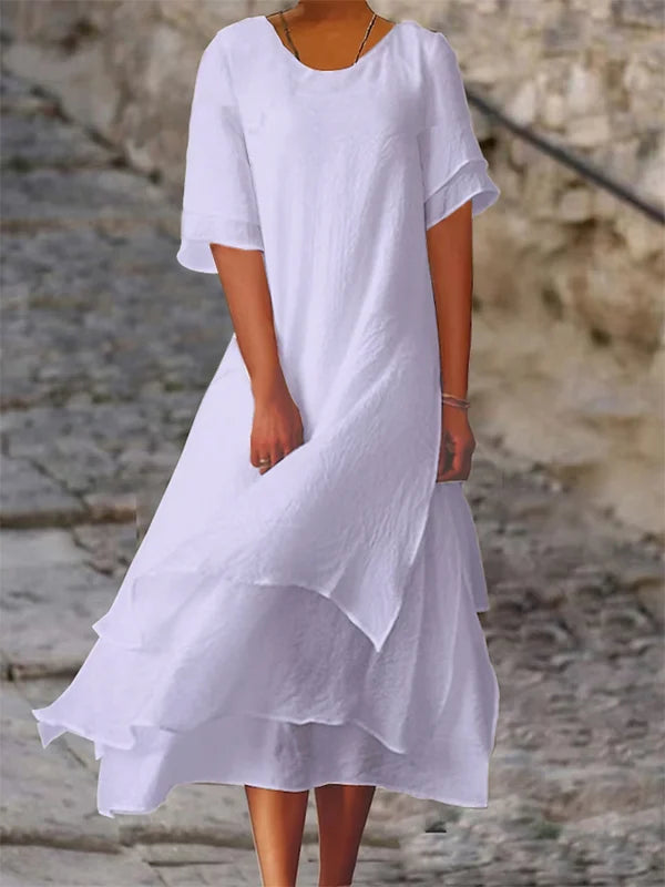 WW | Chic Elegance Block Slit Dress