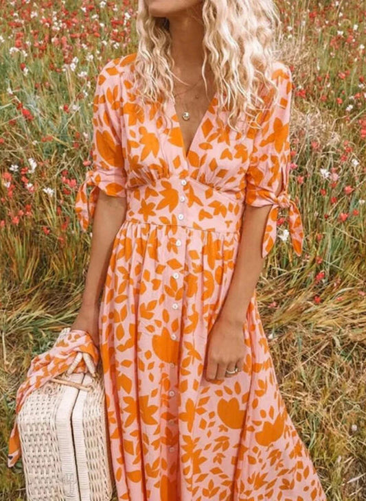 WW | Elegant Orange Evening Dress