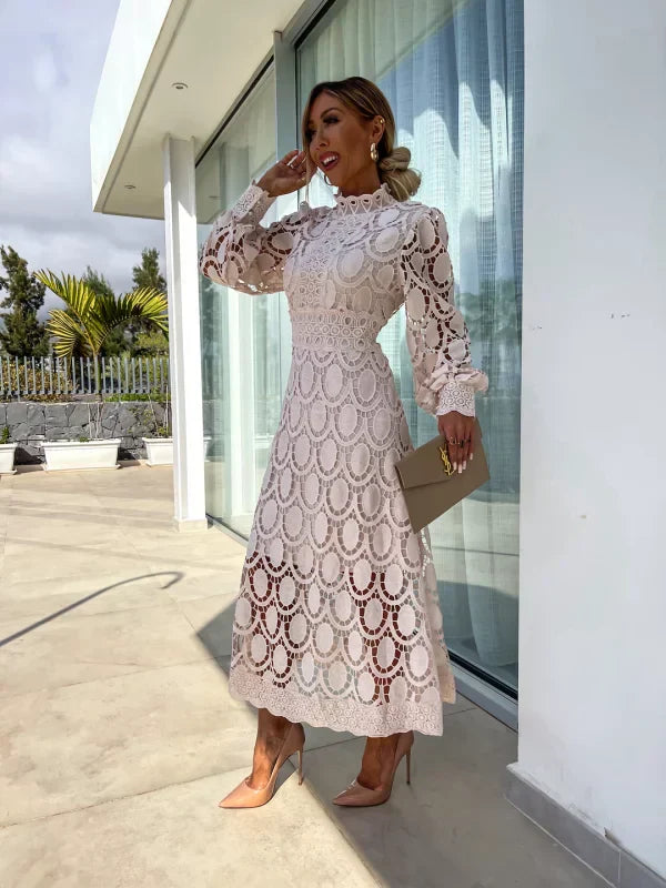 Icelynn™ | Timeless Lace Midi Dress