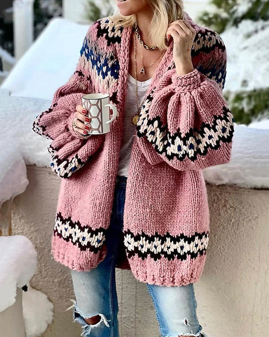 Cardigan mit Laternenärmeln