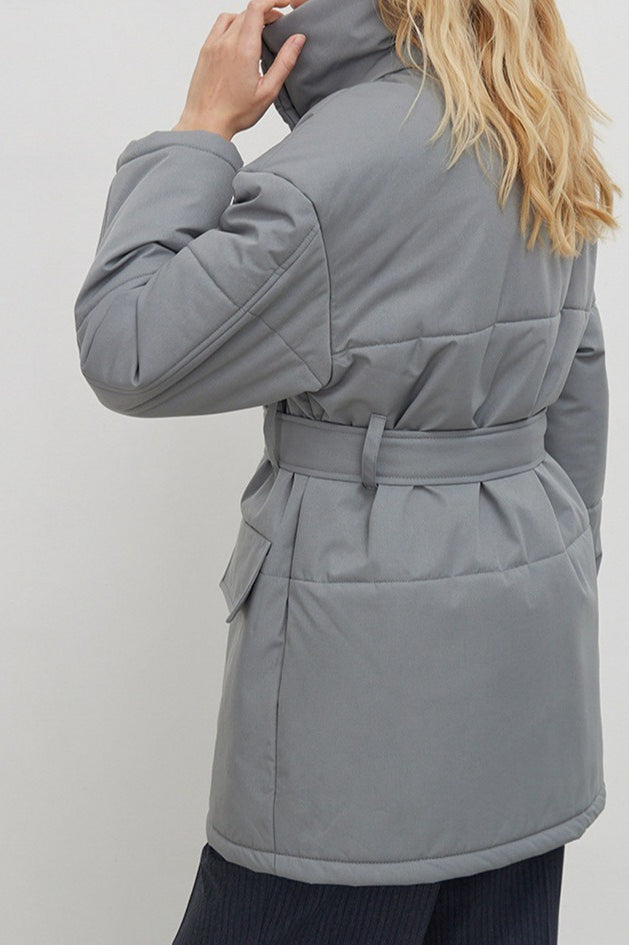 WW | Baumwolle Krawatten Taille Puffer Jacke