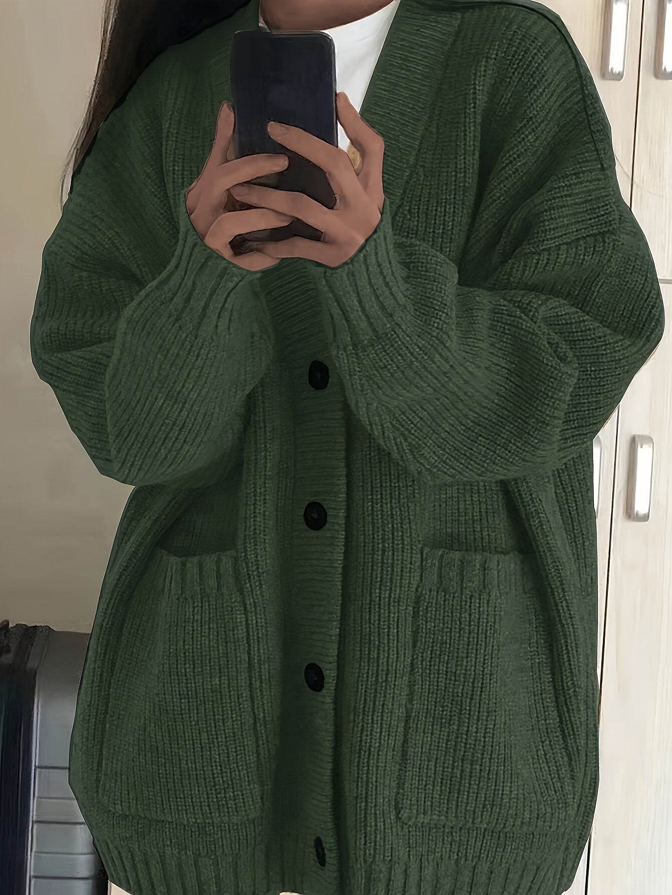 WW | warmer Baumwollstrickwaren-Cardigan für Damen - Ideal für Winter