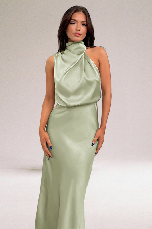 Flavia™ | Glamorous Satin Dress