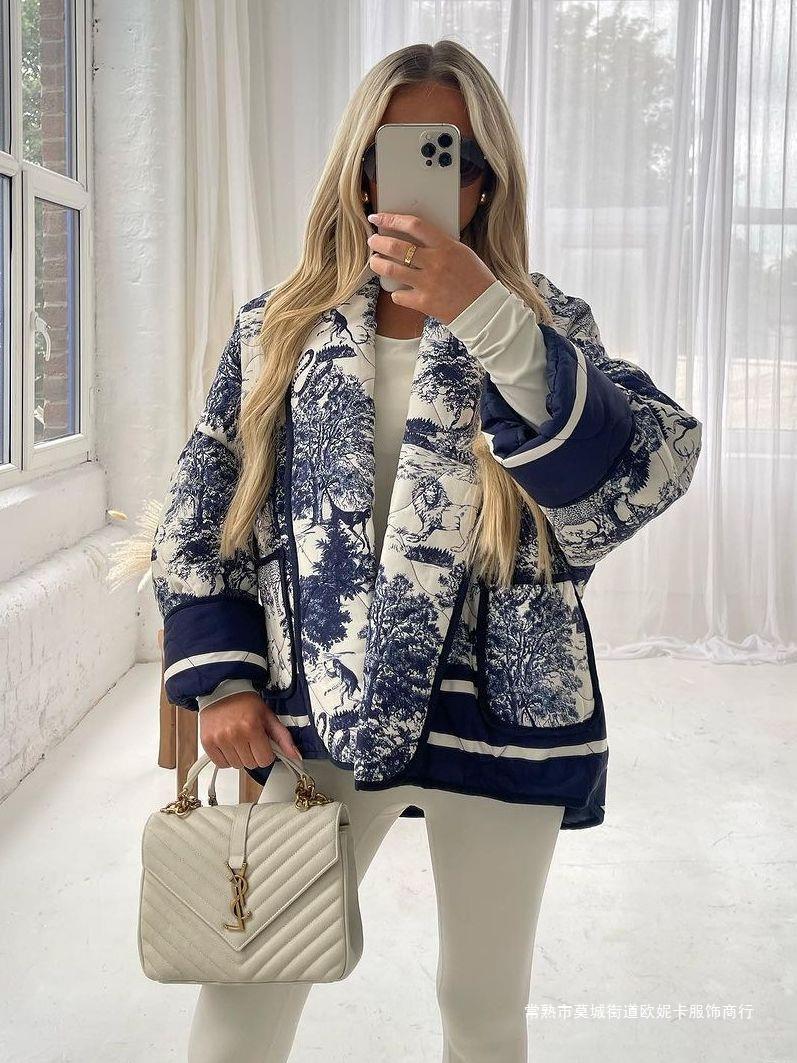WW | Steppjacke - Künstlerisches Druckdesign - Leicht & Stilvoll - Lässige Schicht