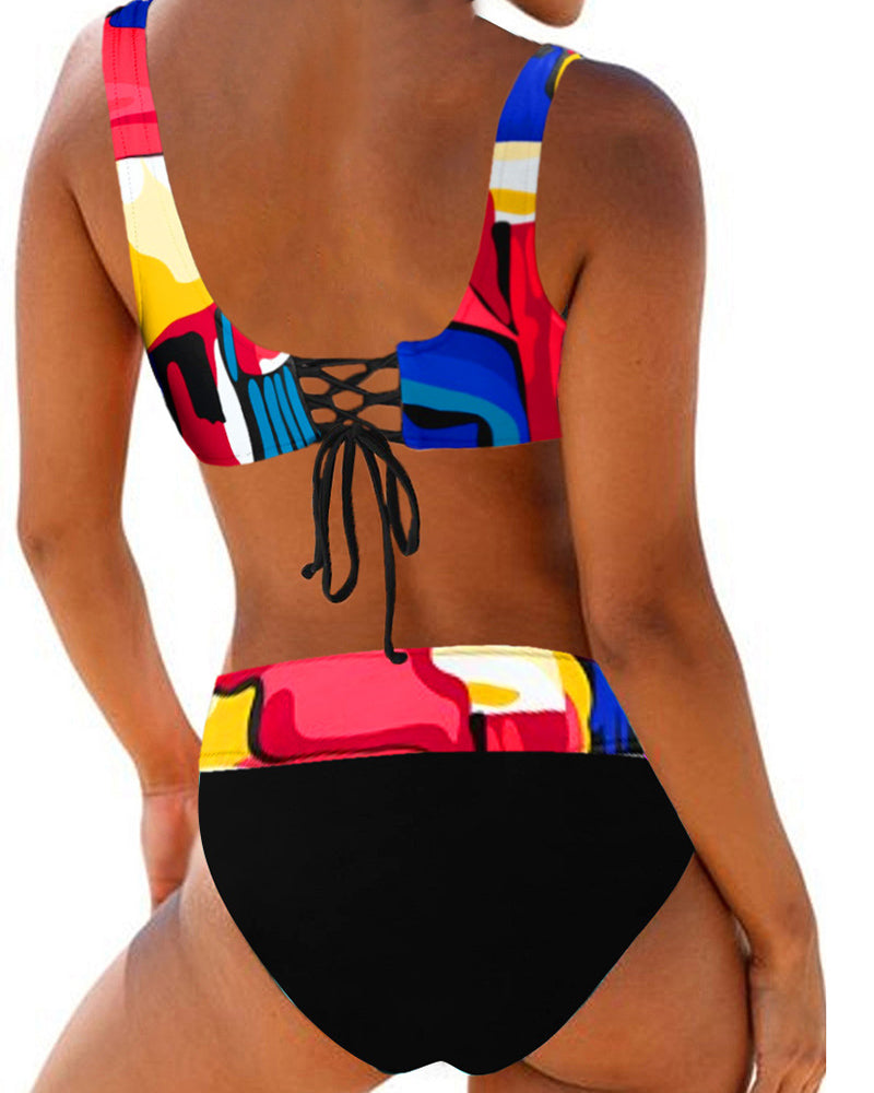 WW | Bikini Mit Buntem Badeanzug