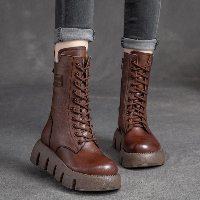 WW | Combat Boots mit Plateau & Reißverschluss - Streetstyle & Edge