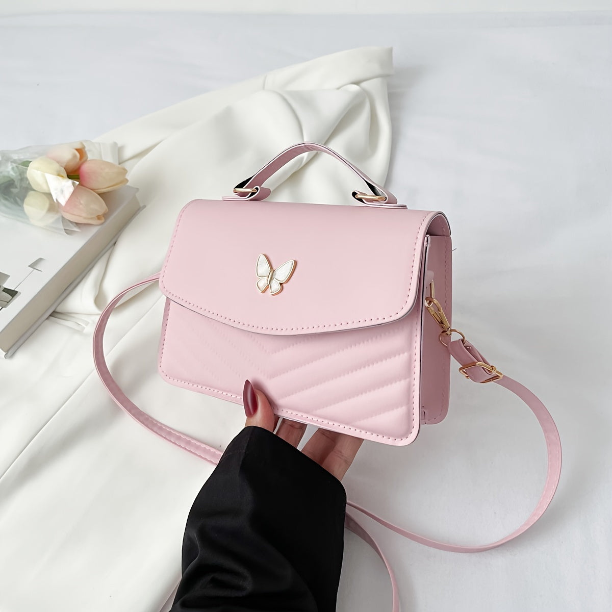 WW | Fashionable Solid Color Shoulder Bag and Crossbody Bag