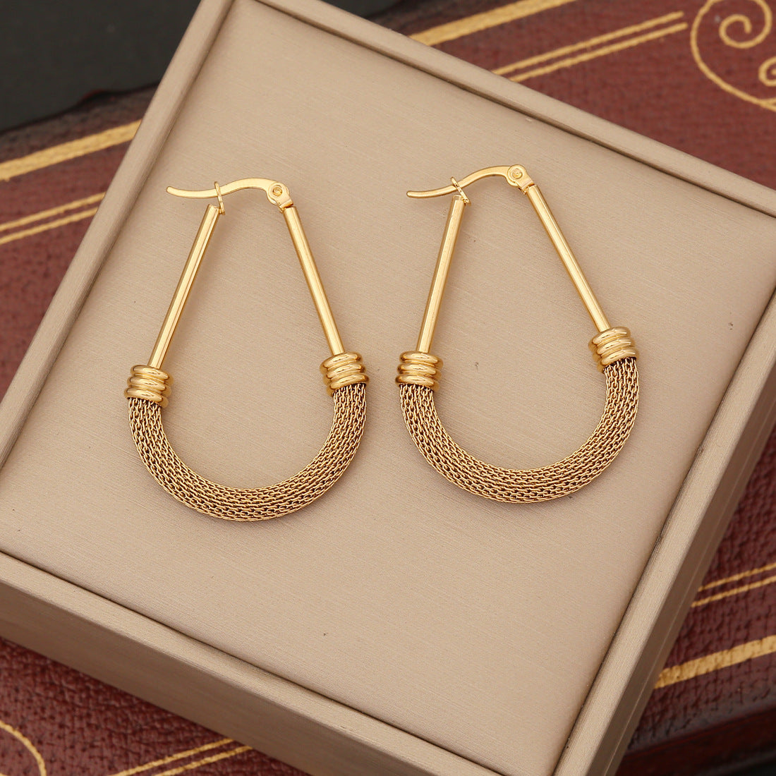 WW | Metal Exaggerated Stainless Steel Stud Earrings