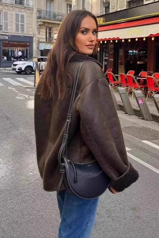 WW | Lammfell gefütterte lockere Jacke
