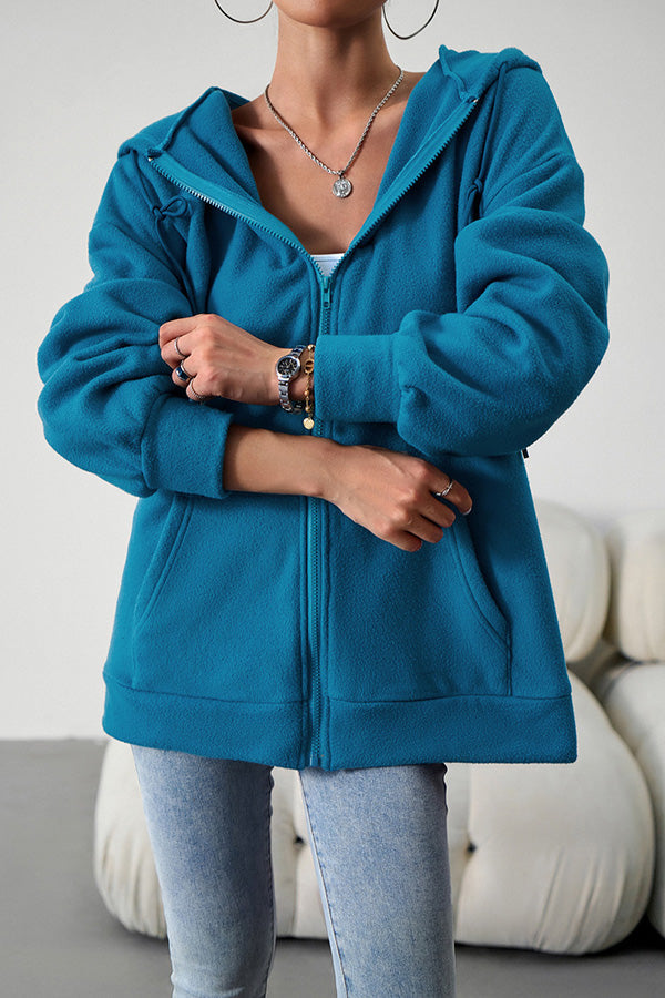 WW | Lässiger Pullover cardigan mit Kapuze