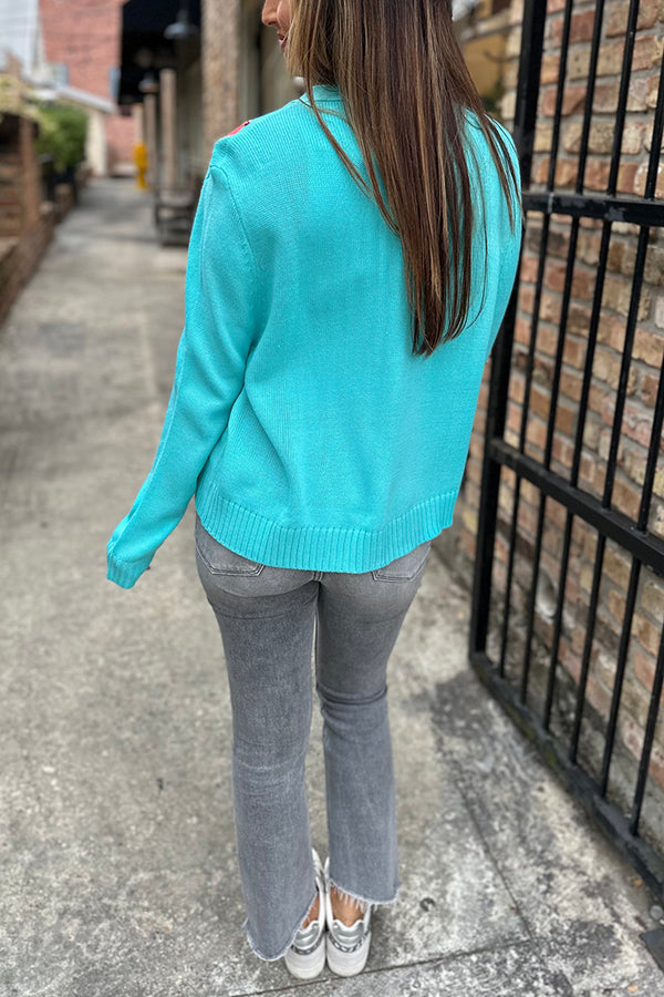 WW | Weihnachtsnussknacker Pailletten Freizeit Strickjacke