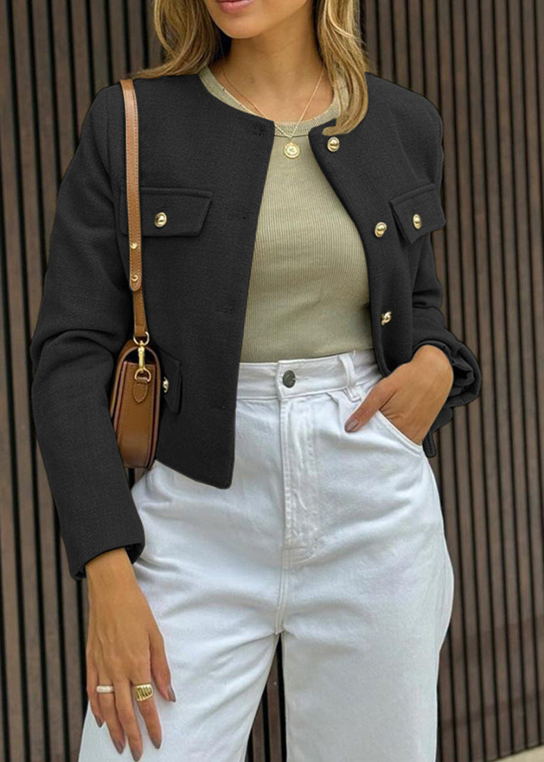 WW | Tweed cropped Jacket – Klassische Eleganz mit goldenen Knopfakzenten