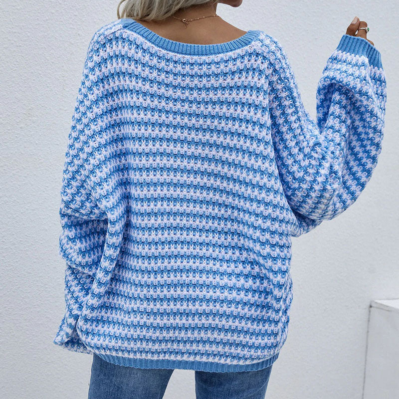WW | Gestreifter Strickpullover mit Lässigem Look