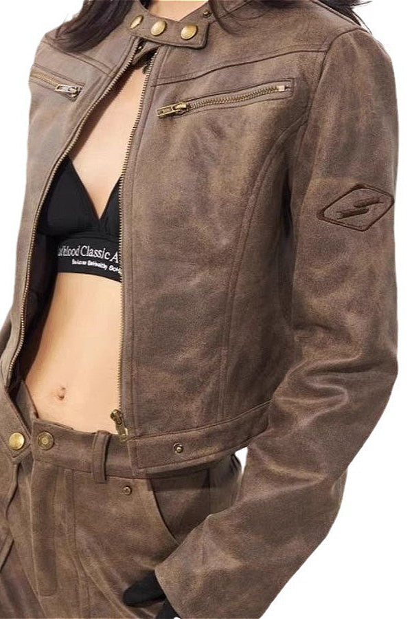 WW | Stehkragen Wildlederjacke