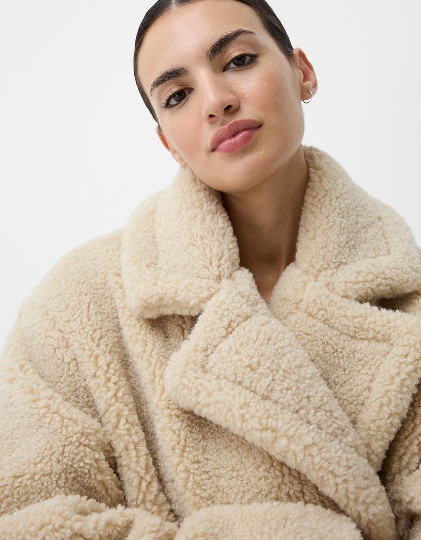 WW | Long Fluffy Teddy Jacket for Women